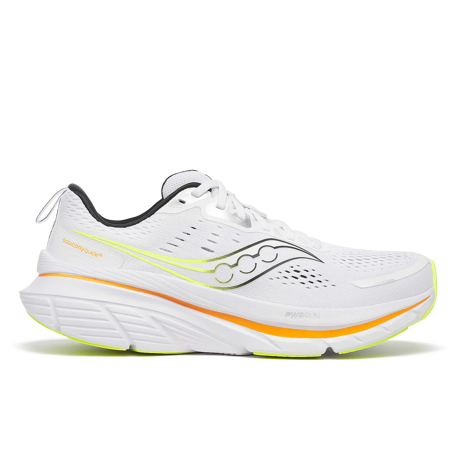 SEPATU RUNNING SAUCONY GUIDE 18 WHITE/PEEL RANK Sports Indonesia