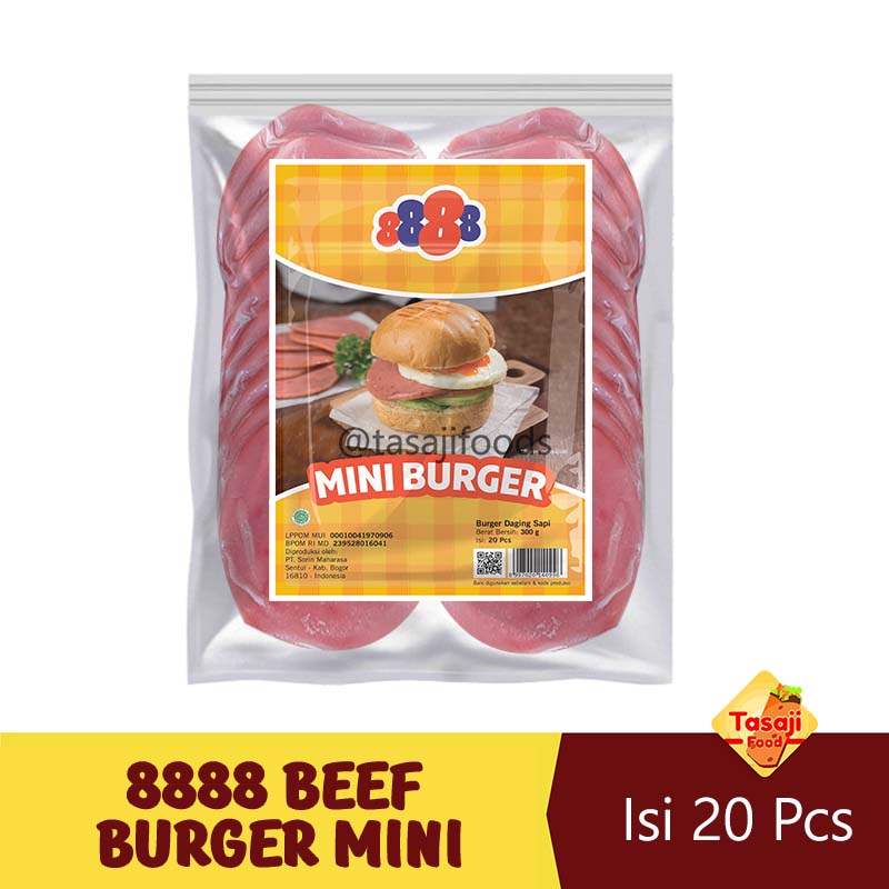8888 Beef Burger Mini Isi 20 Pcs Burger Sapi