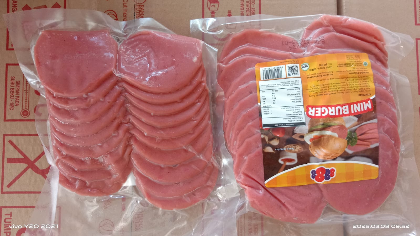 8888 Beef Burger Mini Isi 20 Pcs Burger Sapi