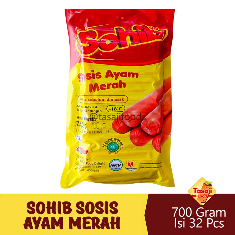 Sohib Sosis Ayam Merah 700 Gram Isi 32 pcs