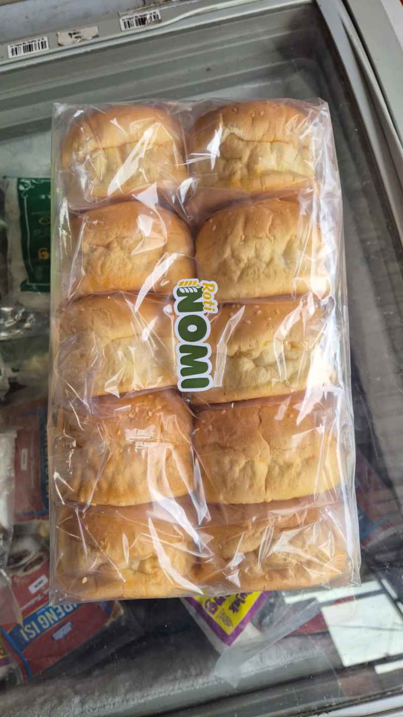 Nomi Roti Burger Wijen Isi 2 Pcs Ring 9 Cm