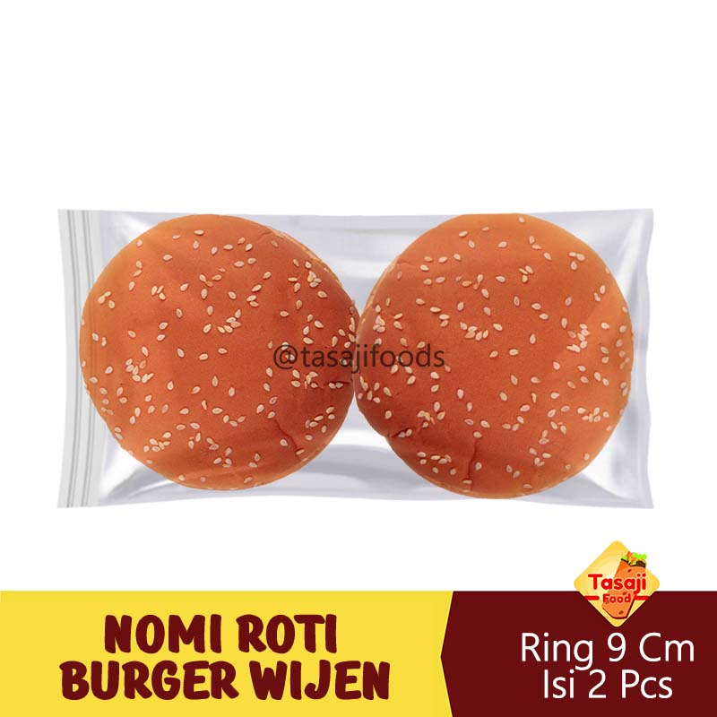 Nomi Roti Burger Wijen Isi 2 Pcs Ring 9 Cm