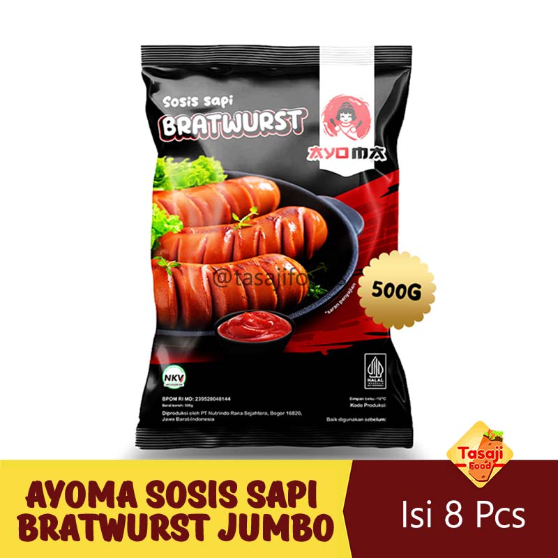 Ayoma Sosis Sapi Bratwurst Jumbo Isi 8 Pcs