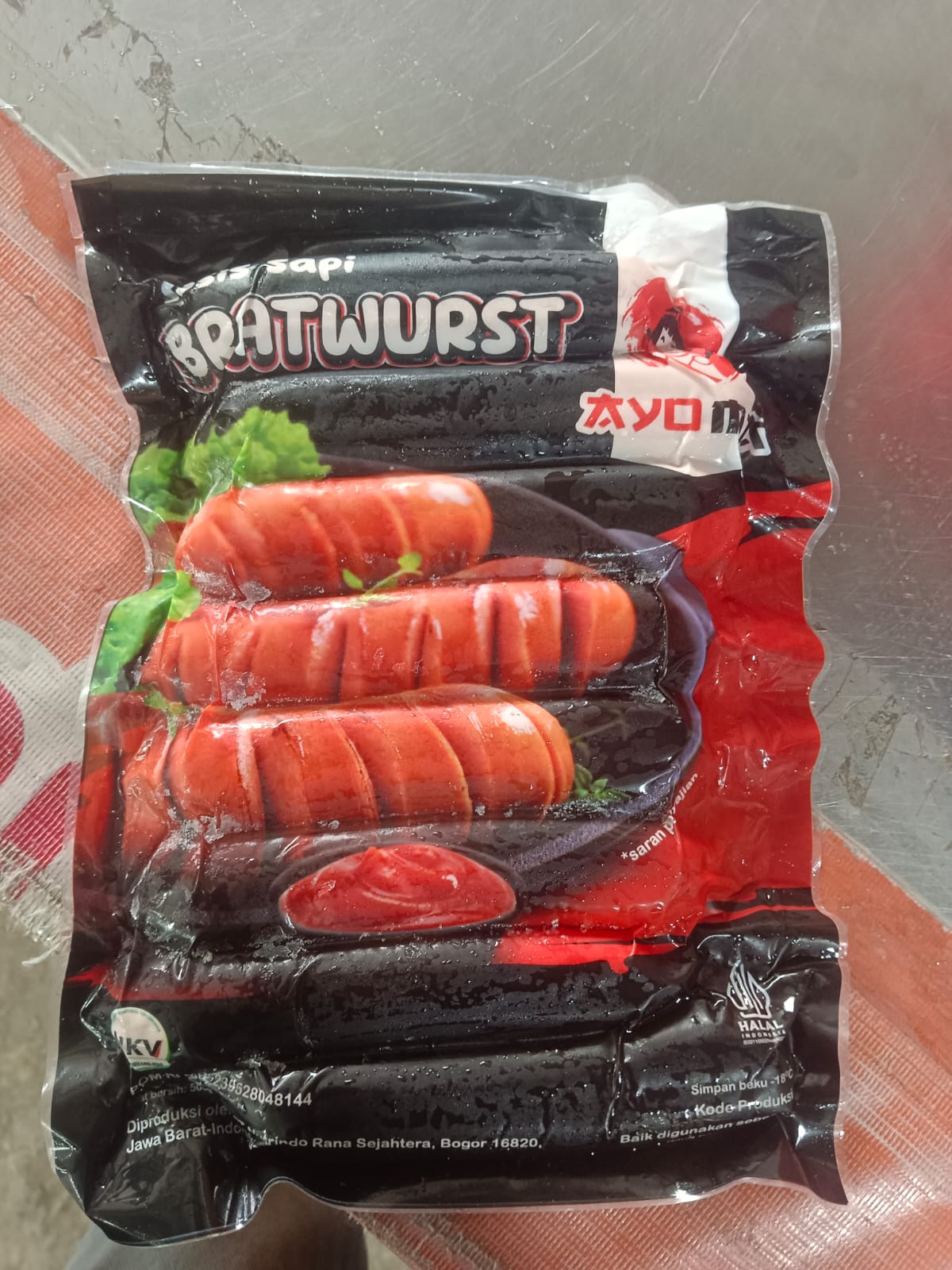 Ayoma Sosis Sapi Bratwurst Jumbo Isi 8 Pcs