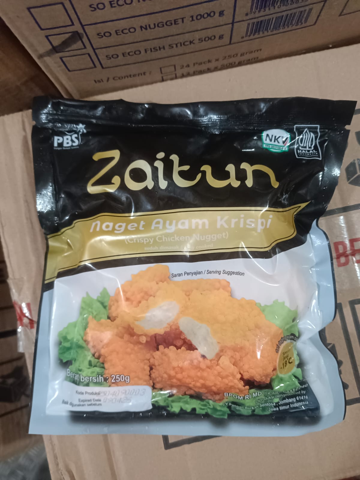 ZAITUN Nugget Ayam Crispy Bubble Crumb 250 Gram