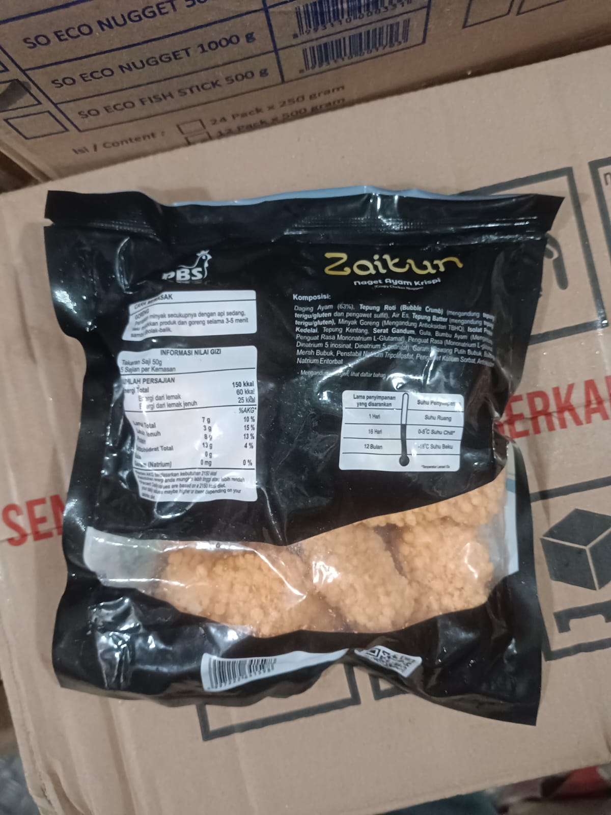 ZAITUN Nugget Ayam Crispy Bubble Crumb 250 Gram
