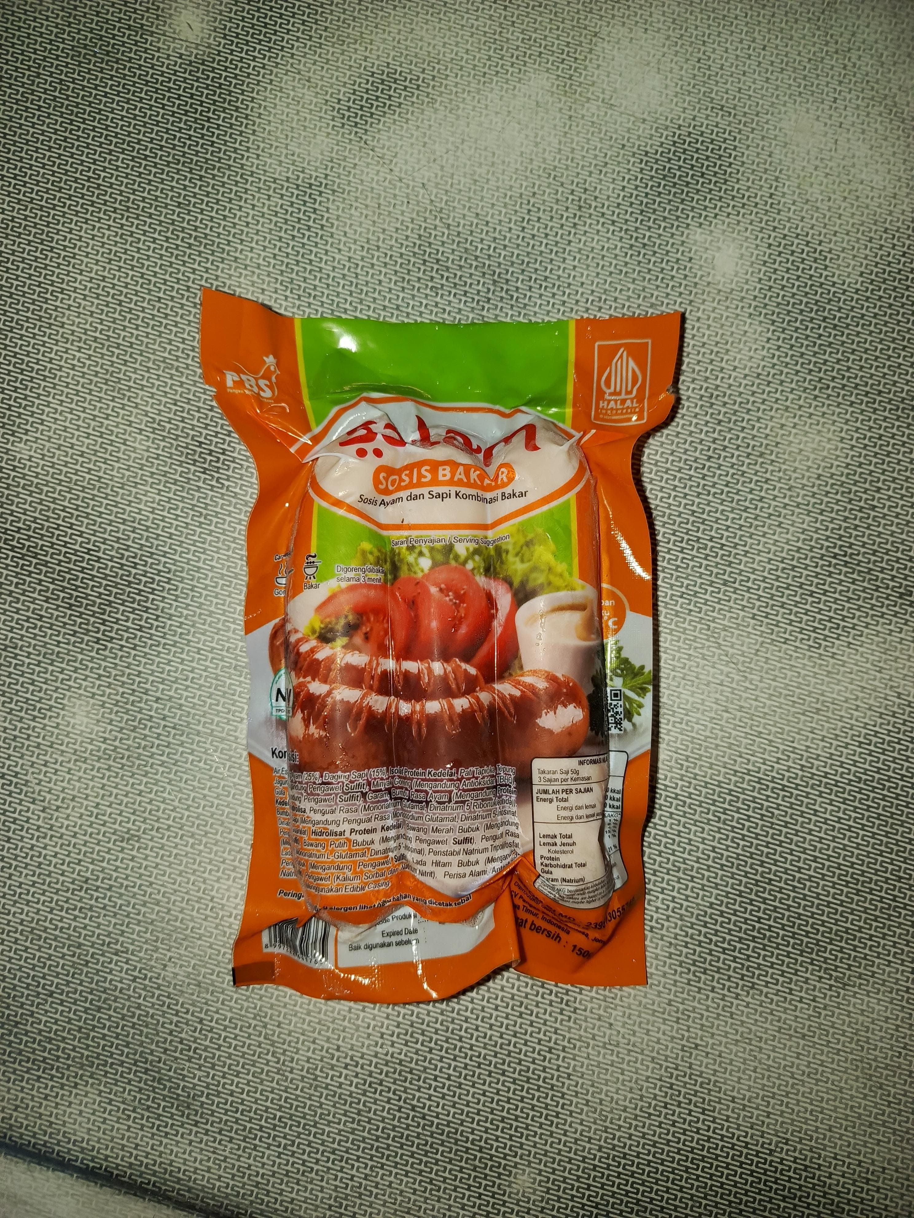 Salam Sosis Bakar Isi 3 Pcs 150 Gram