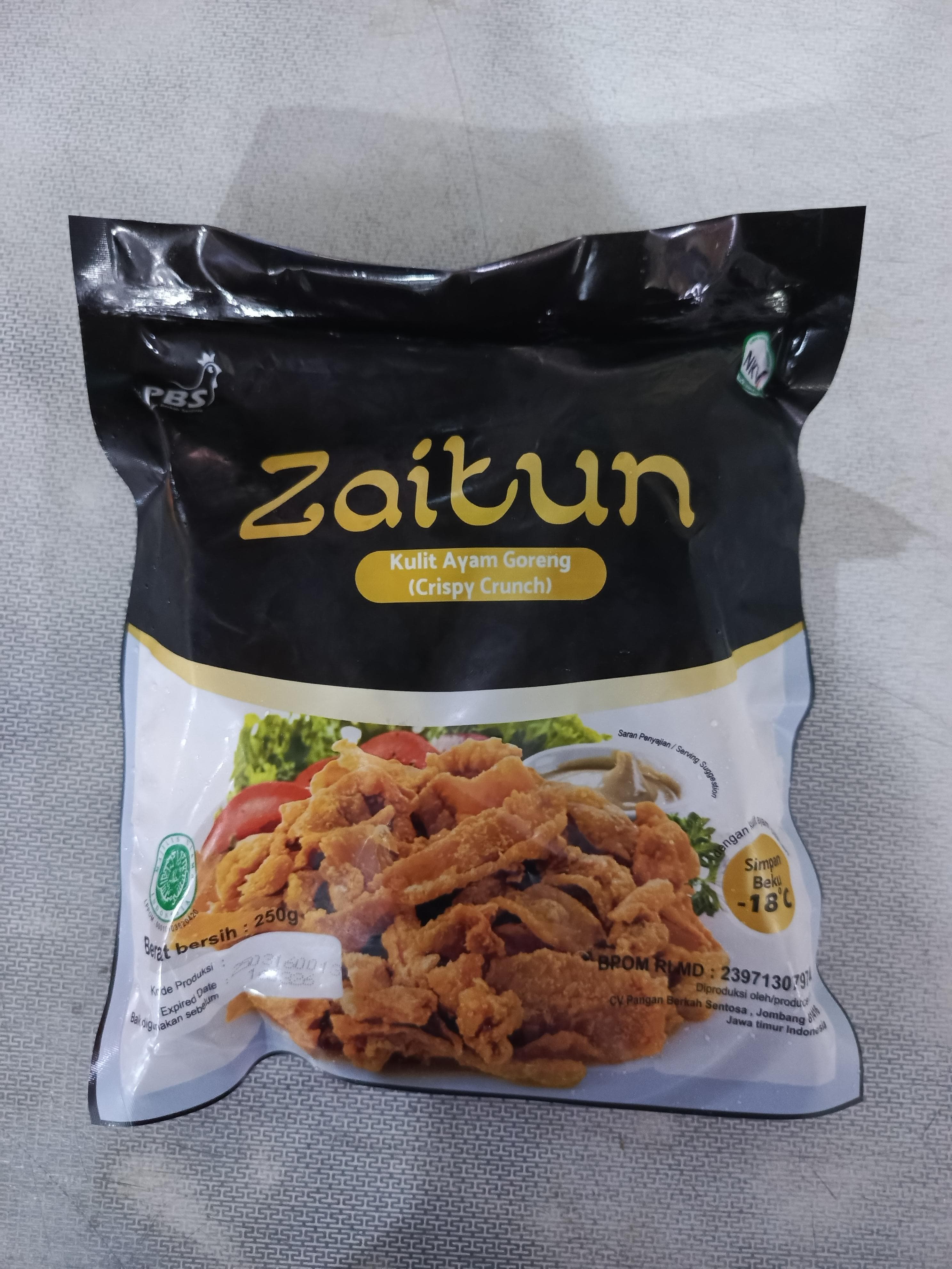 Zaitun Crispy Crunch 250 Gram Kulit Ayam Goreng