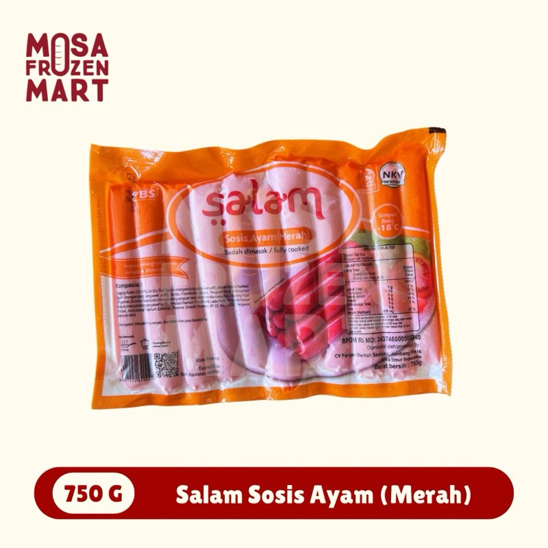 Salam Sosis Ayam Merah 750 Gram Isi 32 pcs