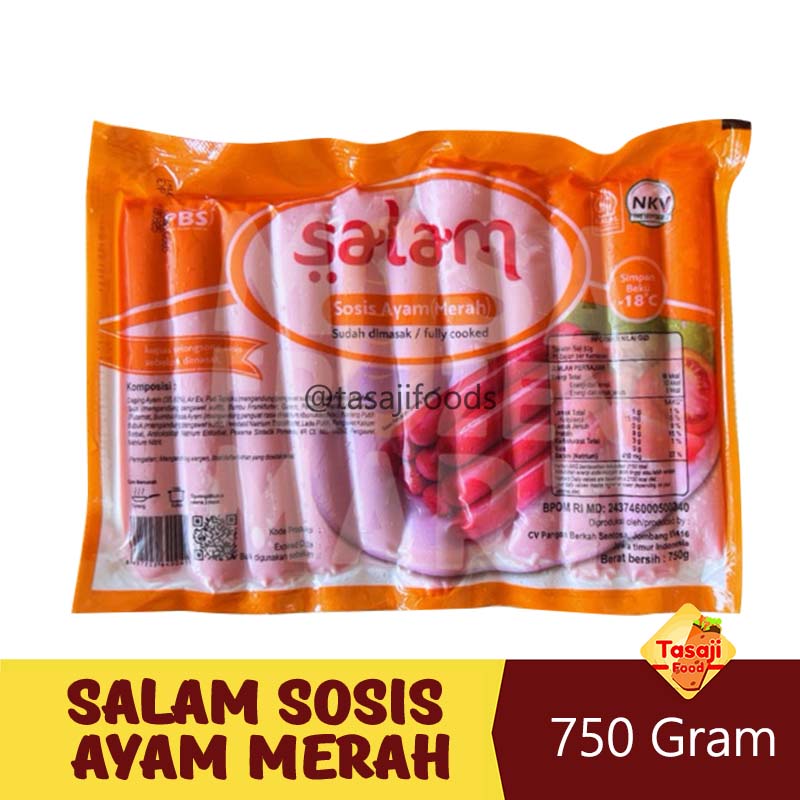 Salam Sosis Ayam Merah 750 Gram Isi 32 pcs