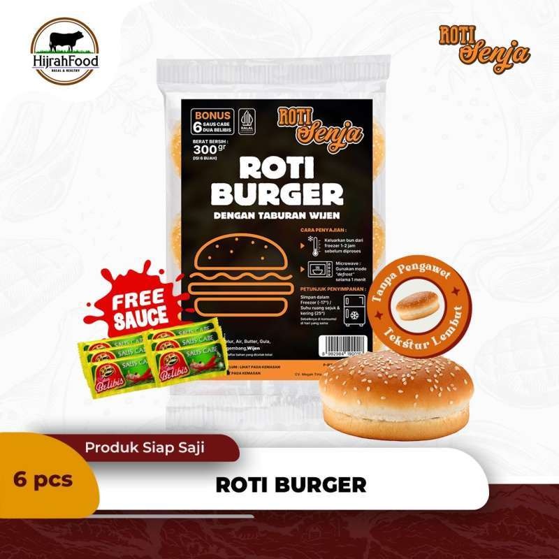 Roti Senja Roti Burger Wijen Isi 6 Pcs