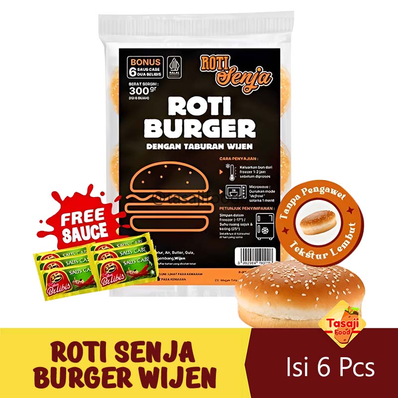 Roti Senja Roti Burger Wijen Isi 6 Pcs