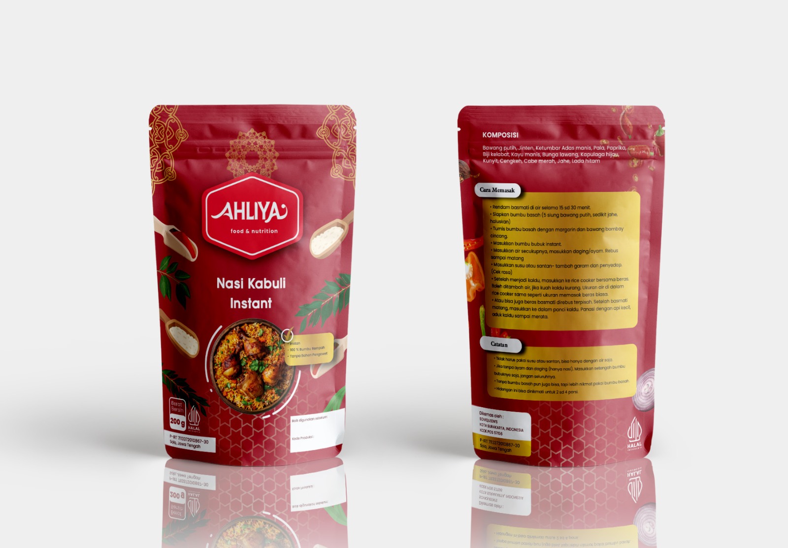 Ahliya Nasi Kabuli Instan 200 Gram Komplit Beras Basmati & Bumbu