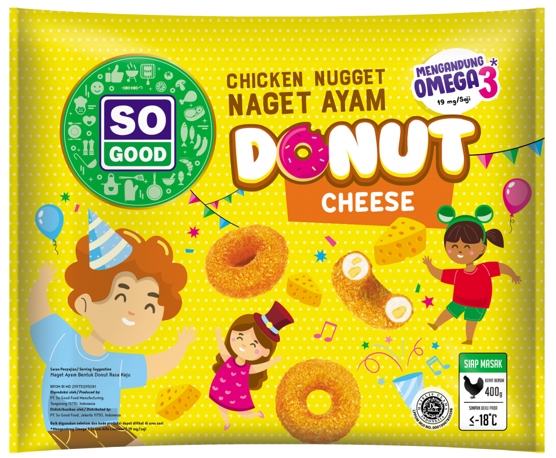 So Good Chicken Nugget Donut Cheese 400gr Naget Ayam