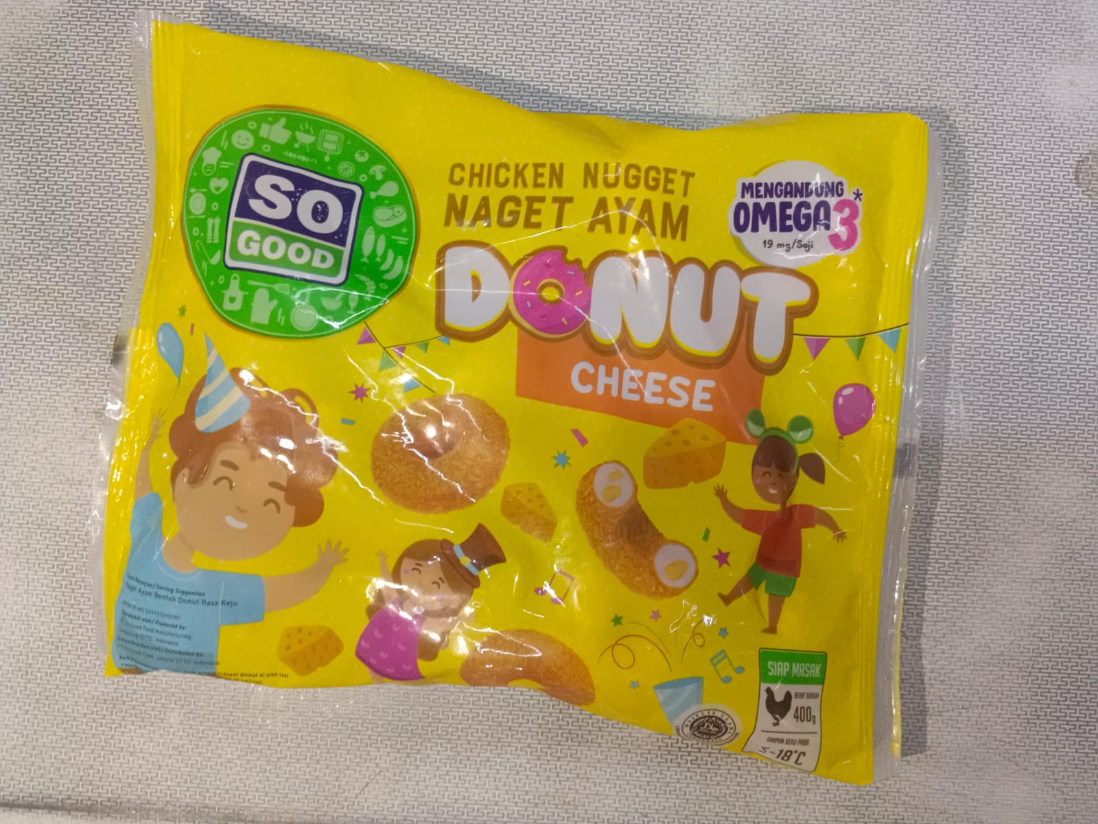 So Good Chicken Nugget Donut Cheese 400gr Naget Ayam