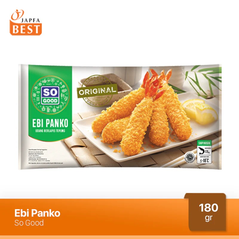 So Good Ebi Panko 175gr Udang Berlapis Tepung