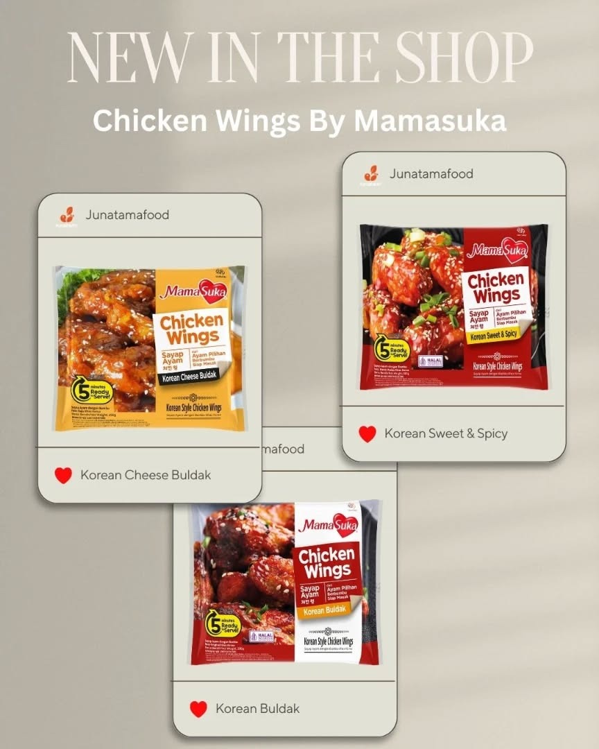 Mamasuka Korean Spicy Sweet Chicken Wings 200 Gram