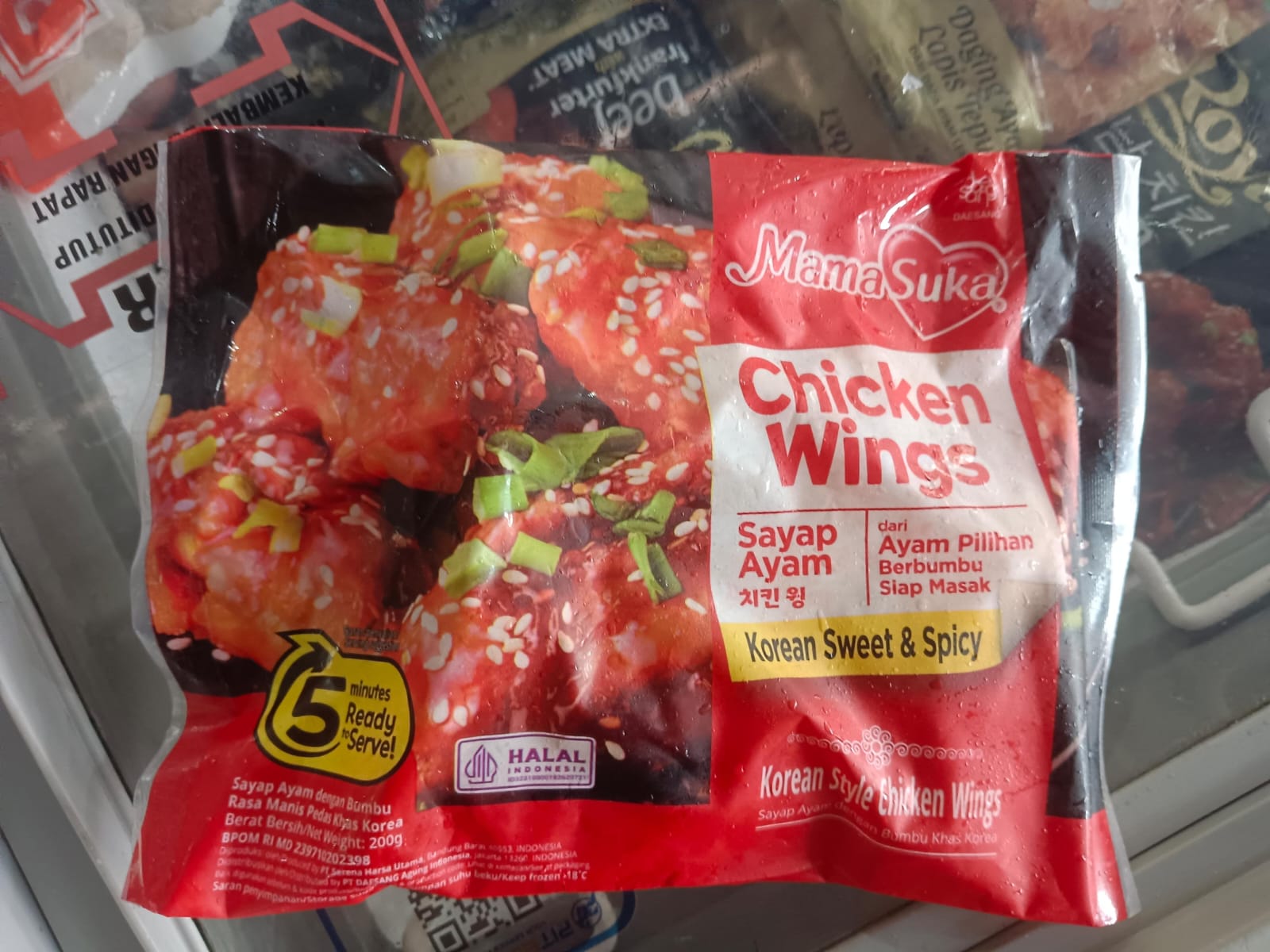 Mamasuka Korean Spicy Sweet Chicken Wings 200 Gram