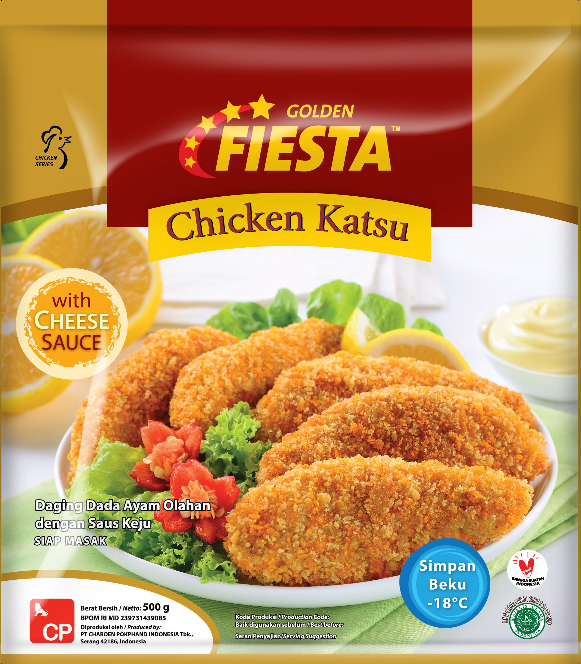 FIESTA Golden Chicken Katsu with Cheese Sauce 500 Gram