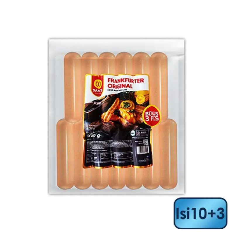 Sams Choice Sosis Frankfurter Original Isi 13 Pcs 500 Gram