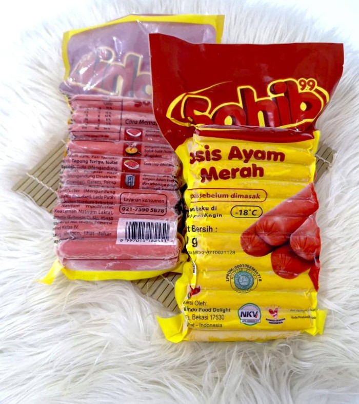 Sohib Sosis Ayam Merah 700 Gram Isi 32 pcs