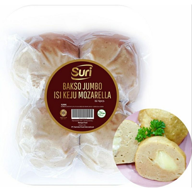 Suri Bakso Sapi Jumbo Isi Keju Mozarella Isi 4 Pcs