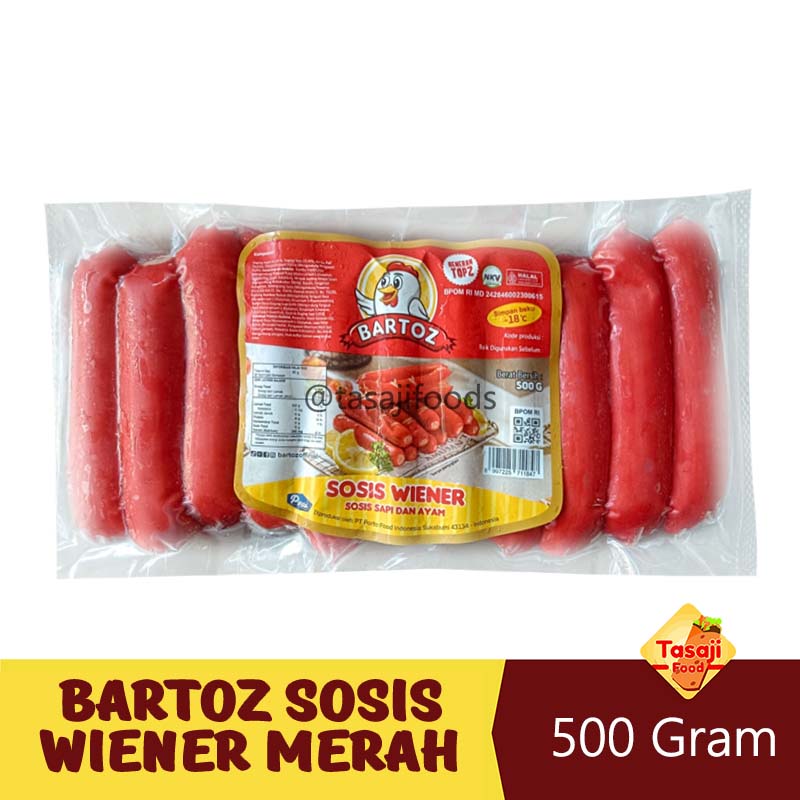 Bartoz Sosis Wiener Merah 500gr Sosis Sapi dan Ayam