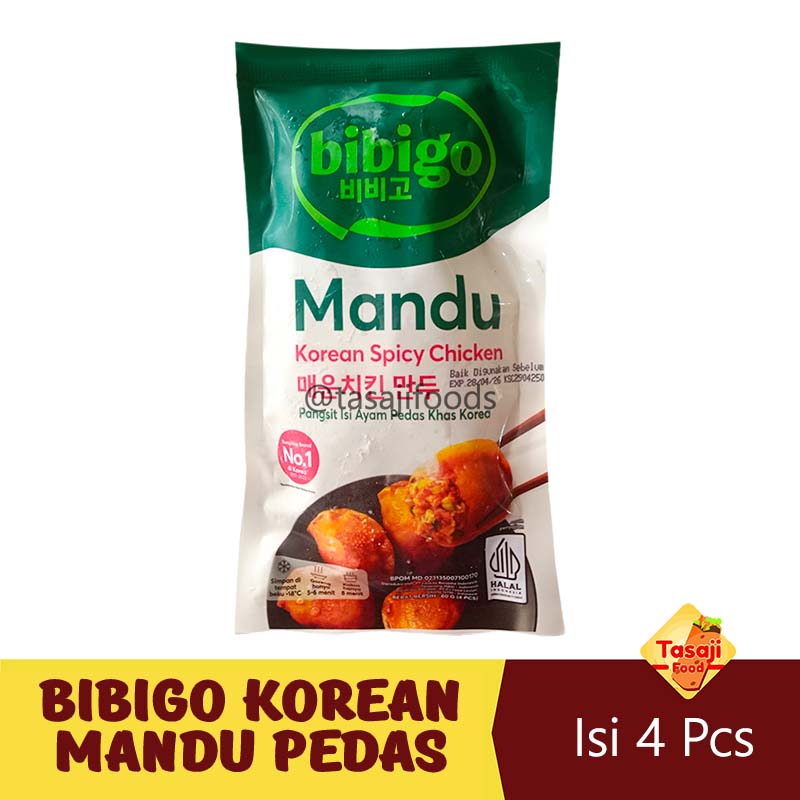 Bibigo Korean Mandu Pedas Pangsit Isi Ayam Isi 4 Pcs