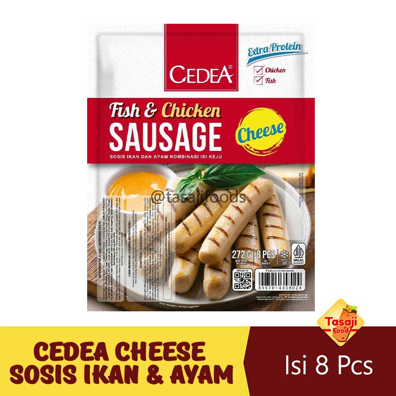 Cedea Cheese Fish & Chicken Sausage Isi 8 Pcs Sosis Ikan dan Ayam