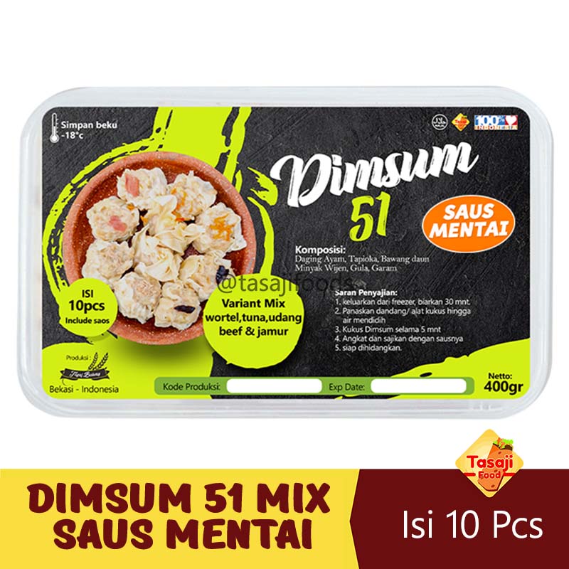 Dimsum 51 Mix Saus Mentai Isi 10 Pcs Frozen