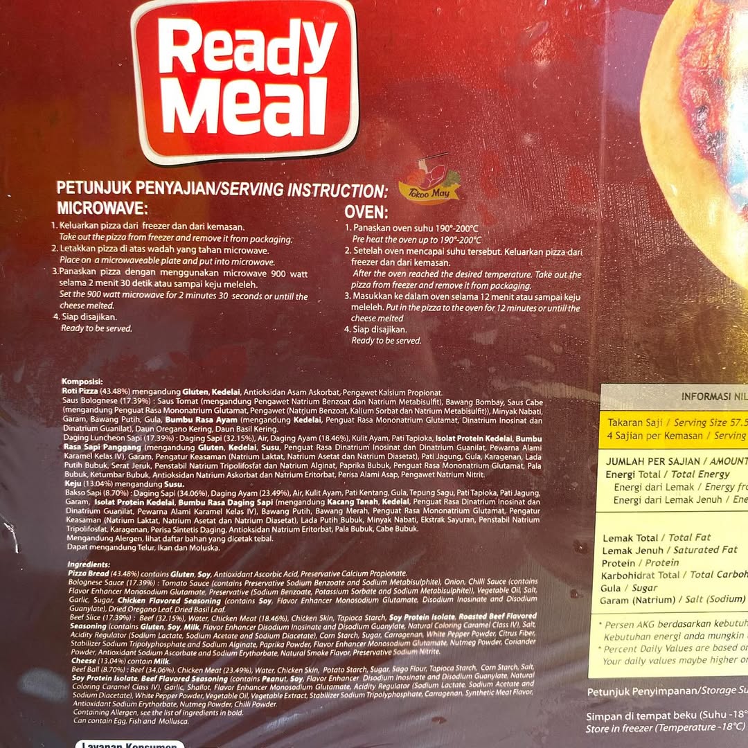 FIESTA Pizza Toping Sosis & Bakso Ayam Ready Meal 230 Gram