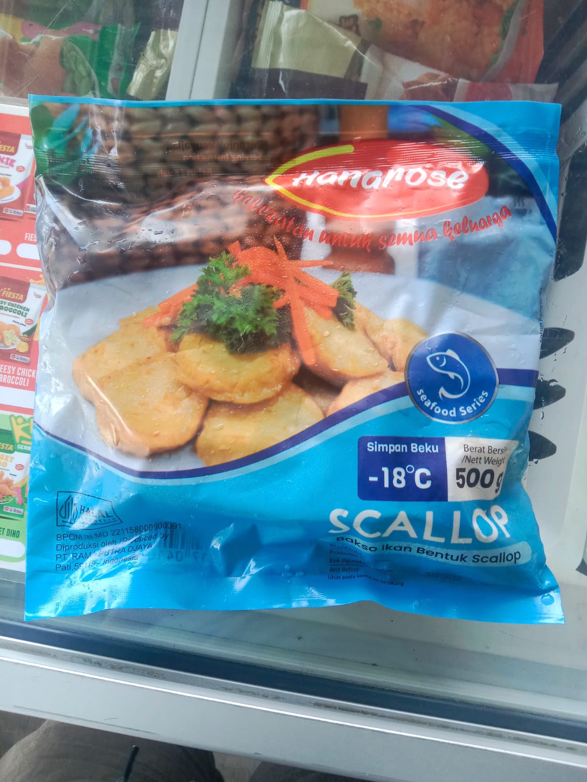 Hanarose Scallop Olahan Ikan 500 Gram