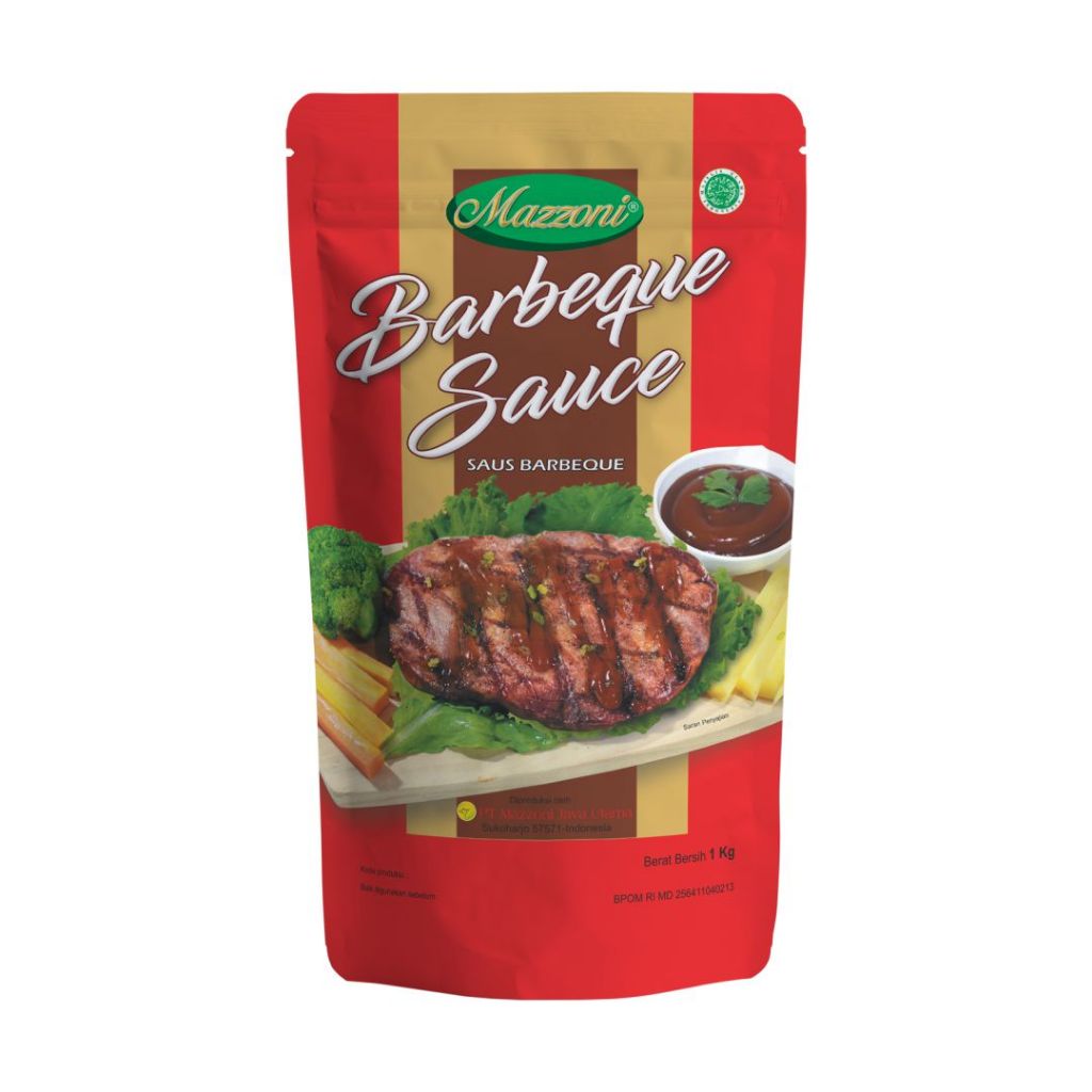 Mazzoni Saos Barbeque 1 KG Saus BBQ Sauce