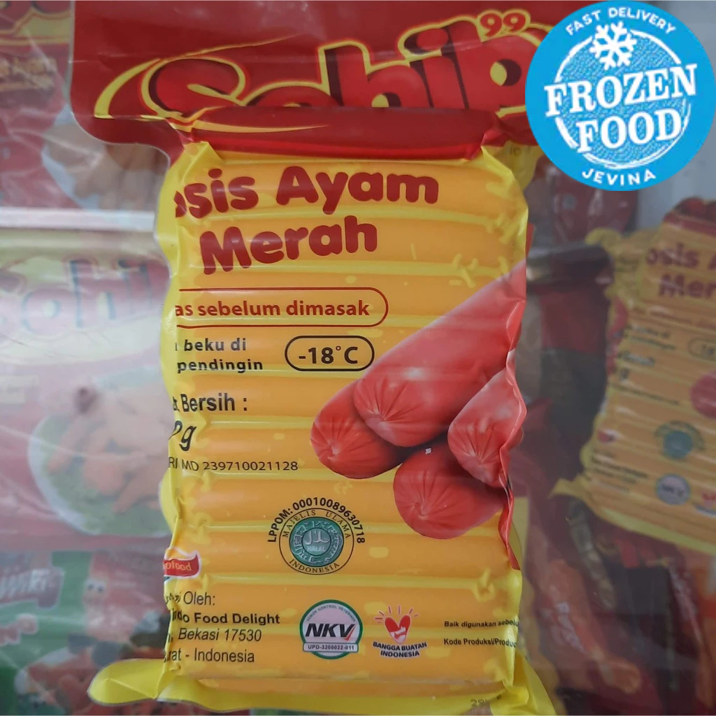 Sohib Sosis Ayam Merah 700 Gram Isi 32 pcs