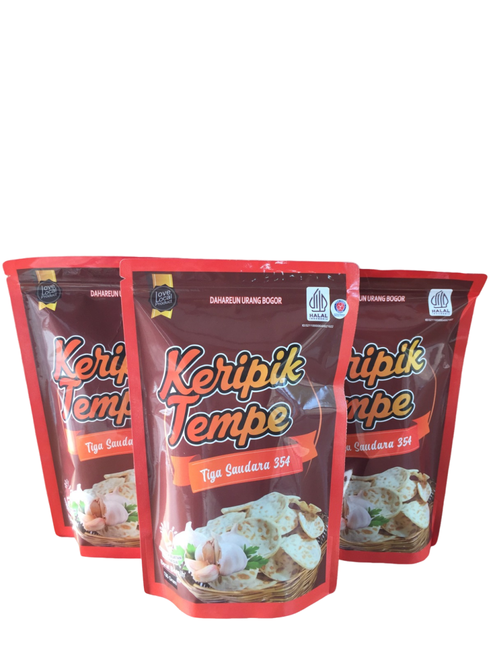 Keripik Tempe Polos Tiga Saudara 354 Bogor 100 Gram