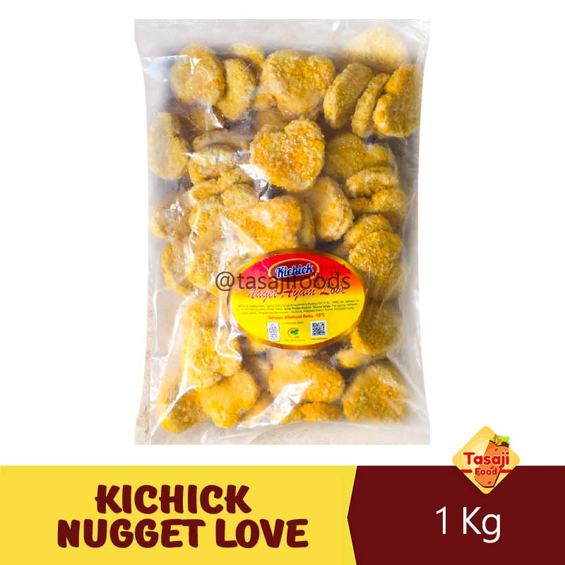 Kichick Chicken Nugget Love 1000 Gram Naget Ayam