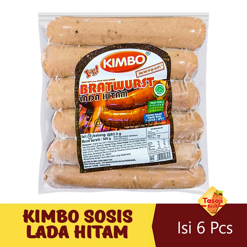 Kimbo Sosis Sapi Jumbo Lada Hitam Isi 6 Pcs