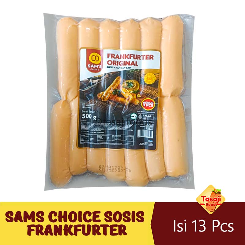 Sams Choice Sosis Frankfurter Original Isi 13 Pcs 500 Gram