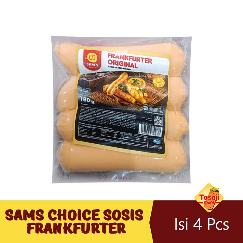 Sams Choice Sosis Frankfurter Original Isi 4 Pcs 180 Gram