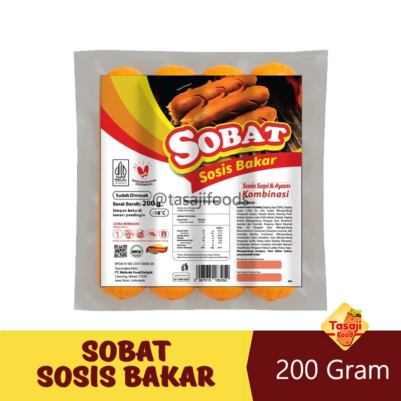 Sobat Sosis Bakar 200 Gram Sosis Sapi & Ayam Isi 4 Pcs