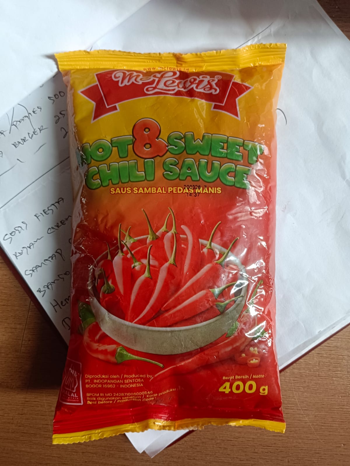 MC Lewis Hot and Sweet Chili Sauce 400 Gram