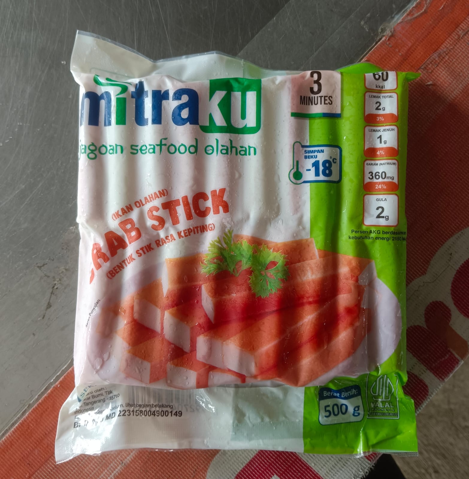 Mitraku Crab Stick 500 Gram Olahan Ikan