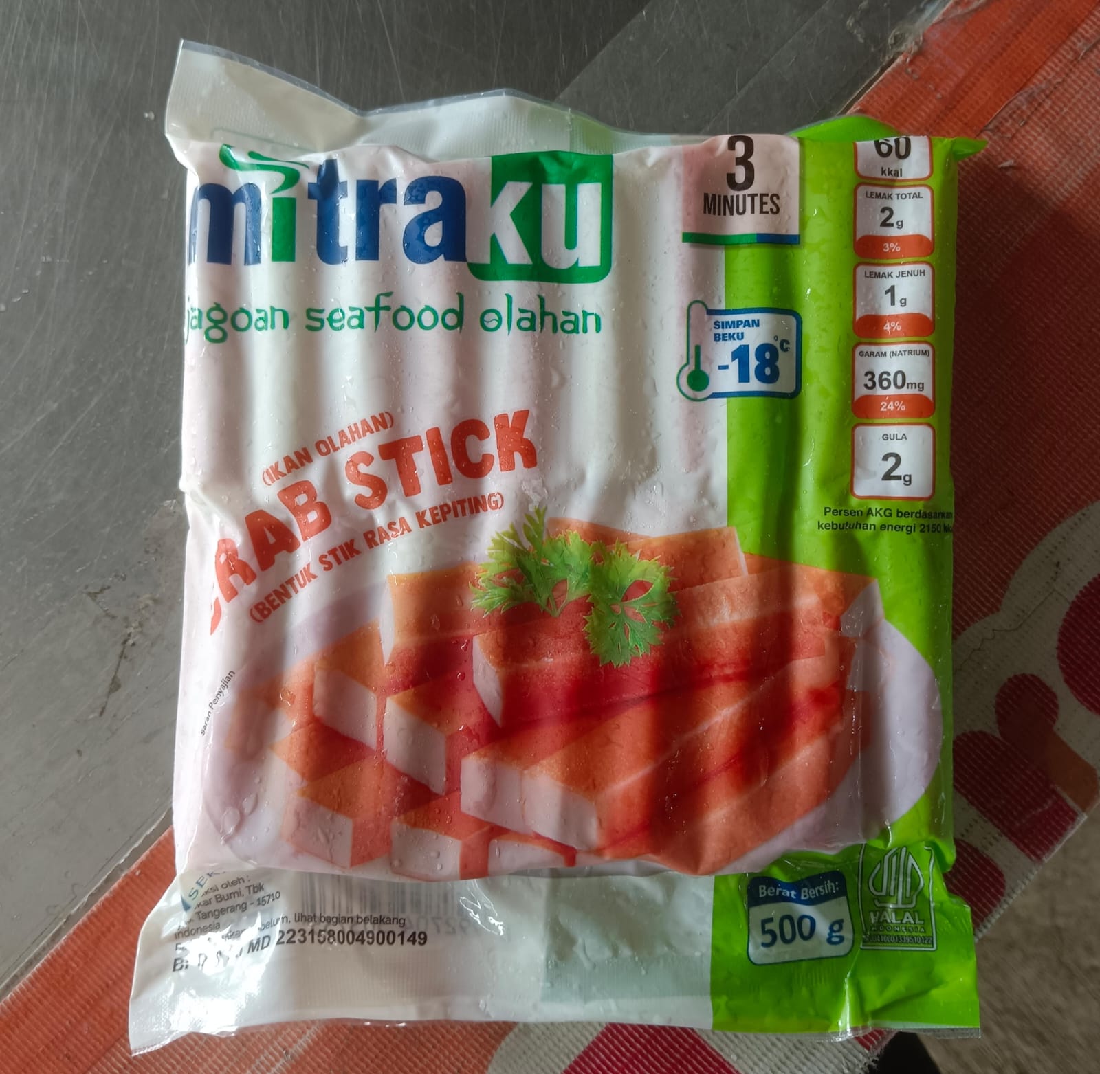 Mitraku Crab Stick 500 Gram Olahan Ikan
