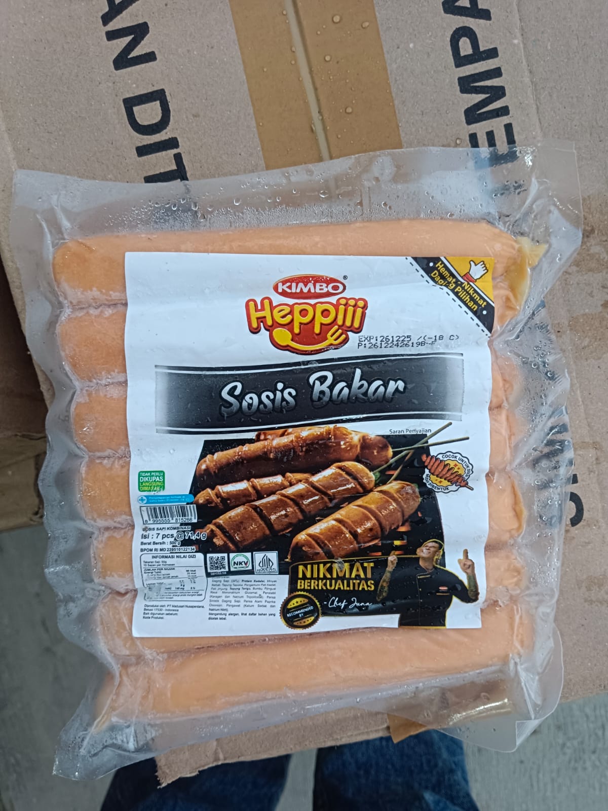 Kimbo Heppiii Sosis Bakar Jumbo Original Isi 7 Pcs