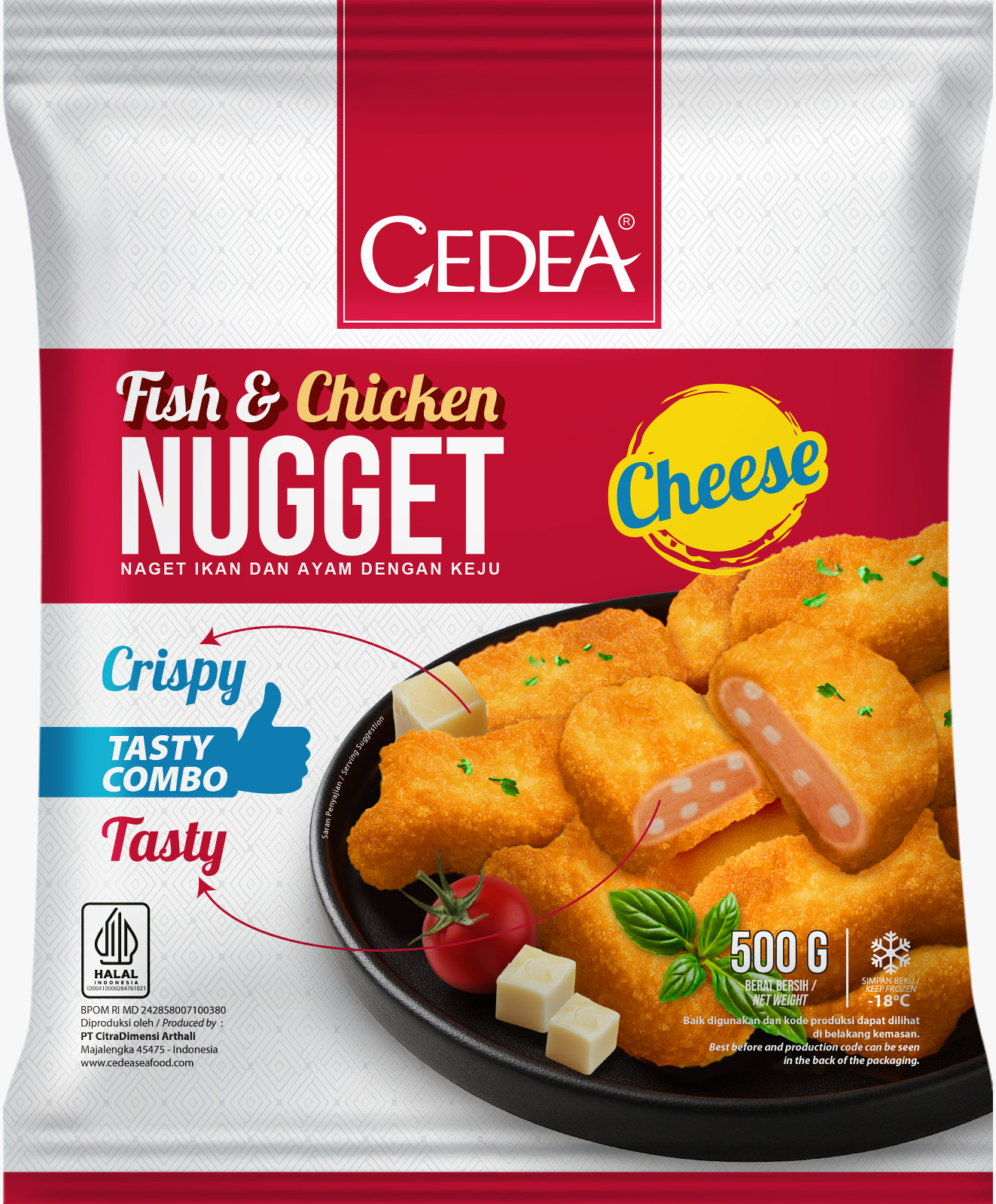 Cedea Cheese Fish & Chicken Nugget 500 Gram