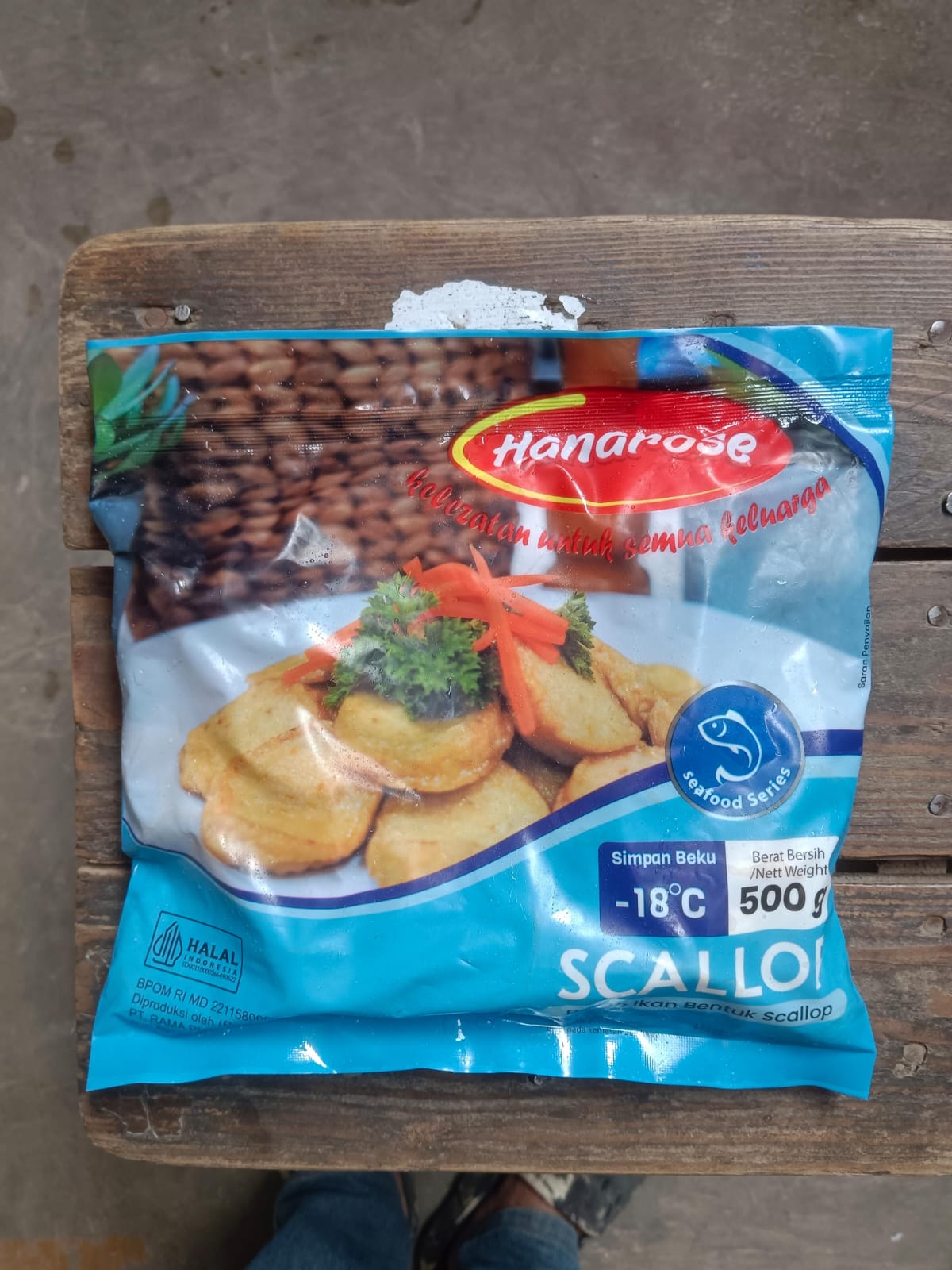 Hanarose Scallop Olahan Ikan 500 Gram