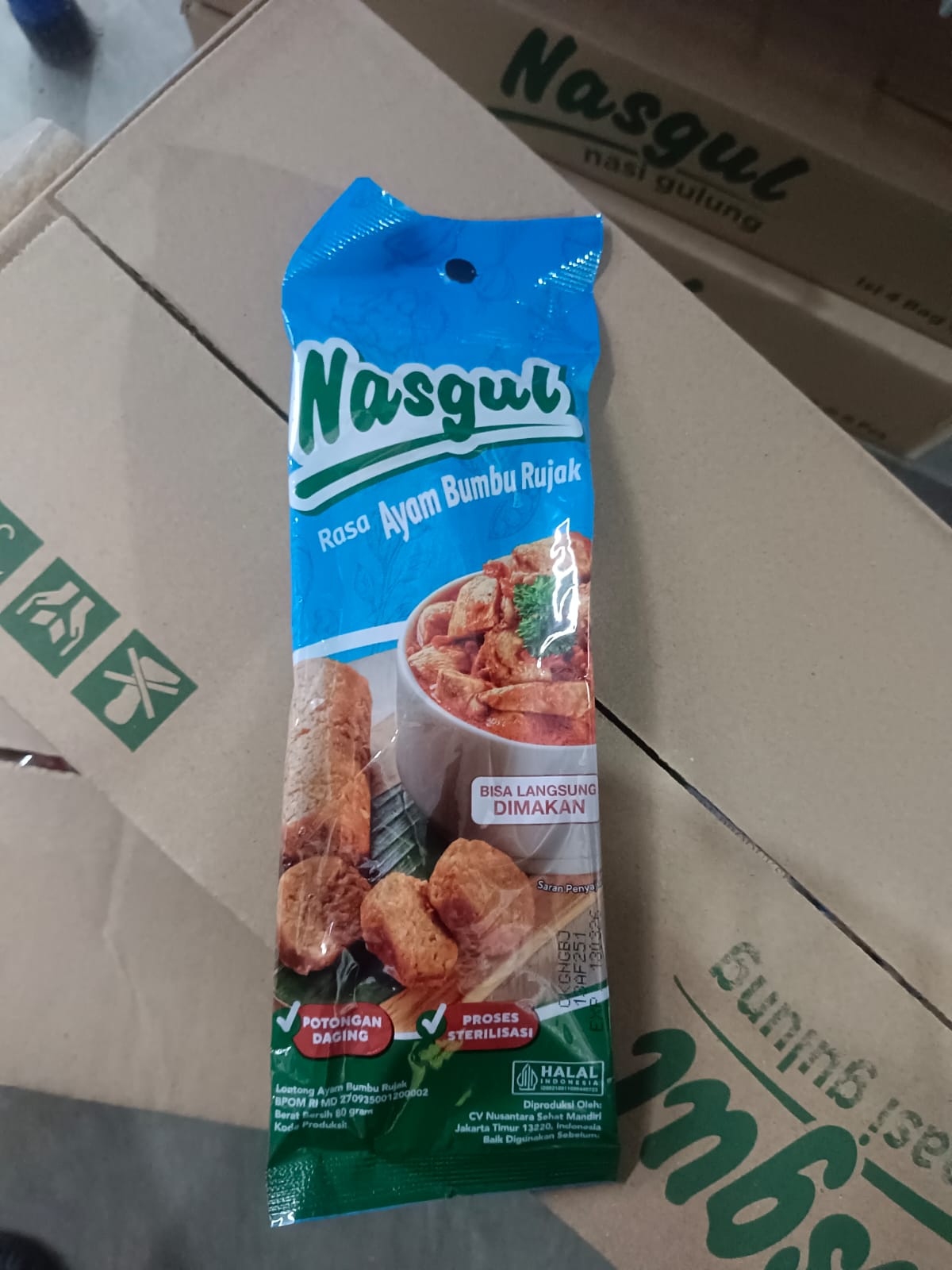 NASGUL Ayam Bumbu Rujak 80gr Nasi Gulung
