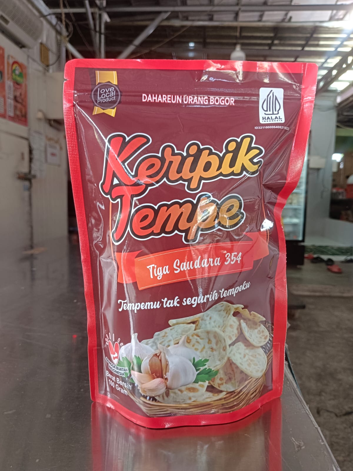 Keripik Tempe Premium Tiga Saudara 354 Bogor 100 Gram