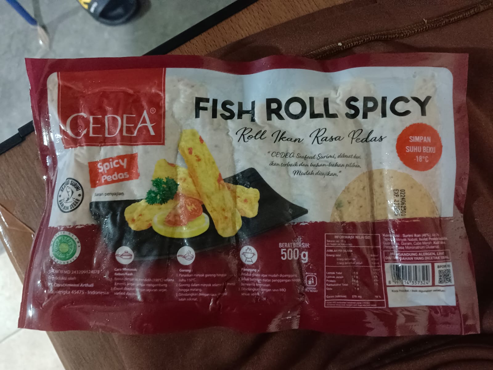 Cedea Fish Roll Spicy Pedas 500 Gram Olahan Ikan