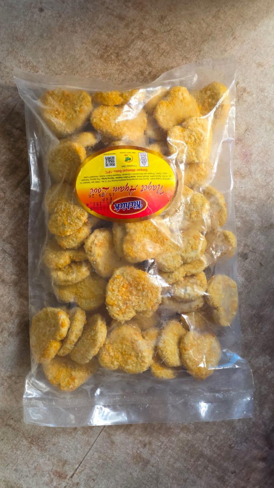 Kichick Chicken Nugget Love 1000 Gram Naget Ayam